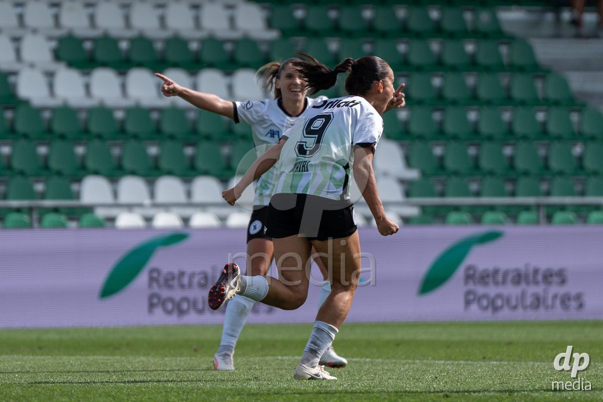 YVERDON-LES-BAINS - SWITZERLAND - SEPTEMBER 13 : Ines Khiri of Yverdon Sport Women celebrates the goal during the AXA Women's Super League match between Yverdon Sport Women and FC Aarau Frauen at Stade Municipal on September 13, 2026 in Yverdon-les-Bains, Switzerland.