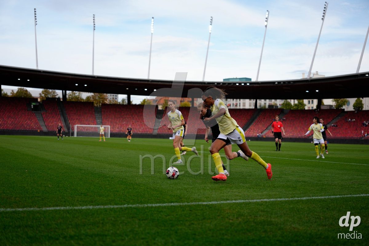 Zurich, Switzerland - September 13: Coumba Louisa Sow and Carla Christen of FC Basel 1893 against Marlene Wild of FC Zürich during the AXA Women's Super League match between FC Zurich and FC Basel 1893 at Stadion Letzigrund on September 13, 2026 in Zurich, Switzerland.