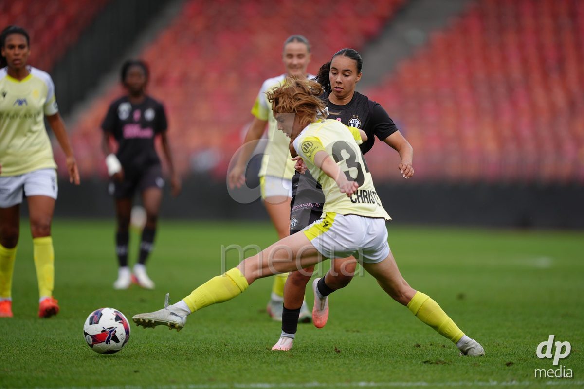 Zurich, Switzerland - September 13: Nevia Stoob of FC Zürich against Carla Christen of FC Basel 1893 during the AXA Women's Super League match between FC Zurich and FC Basel 1893 at Stadion Letzigrund on September 13, 2026 in Zurich, Switzerland.