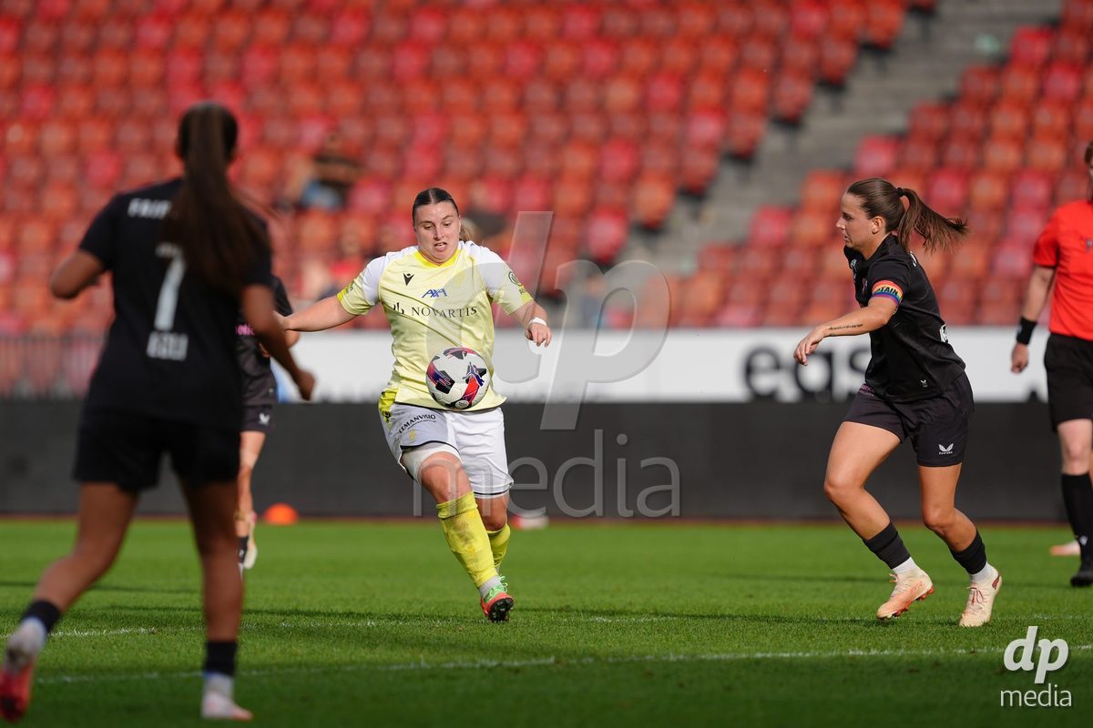 Zurich, Switzerland - September 13: Julia Denise Matuschewski of FC Basel 1893 during the AXA Women's Super League match between FC Zurich and FC Basel 1893 at Stadion Letzigrund on September 13, 2026 in Zurich, Switzerland.
