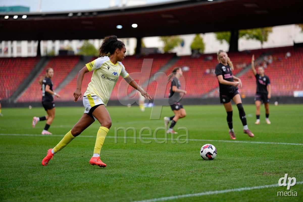 Zurich, Switzerland - September 13: Coumba Louisa Sow of FC Basel 1893 in action during the AXA Women's Super League match between FC Zurich and FC Basel 1893 at Stadion Letzigrund on September 13, 2026 in Zurich, Switzerland.