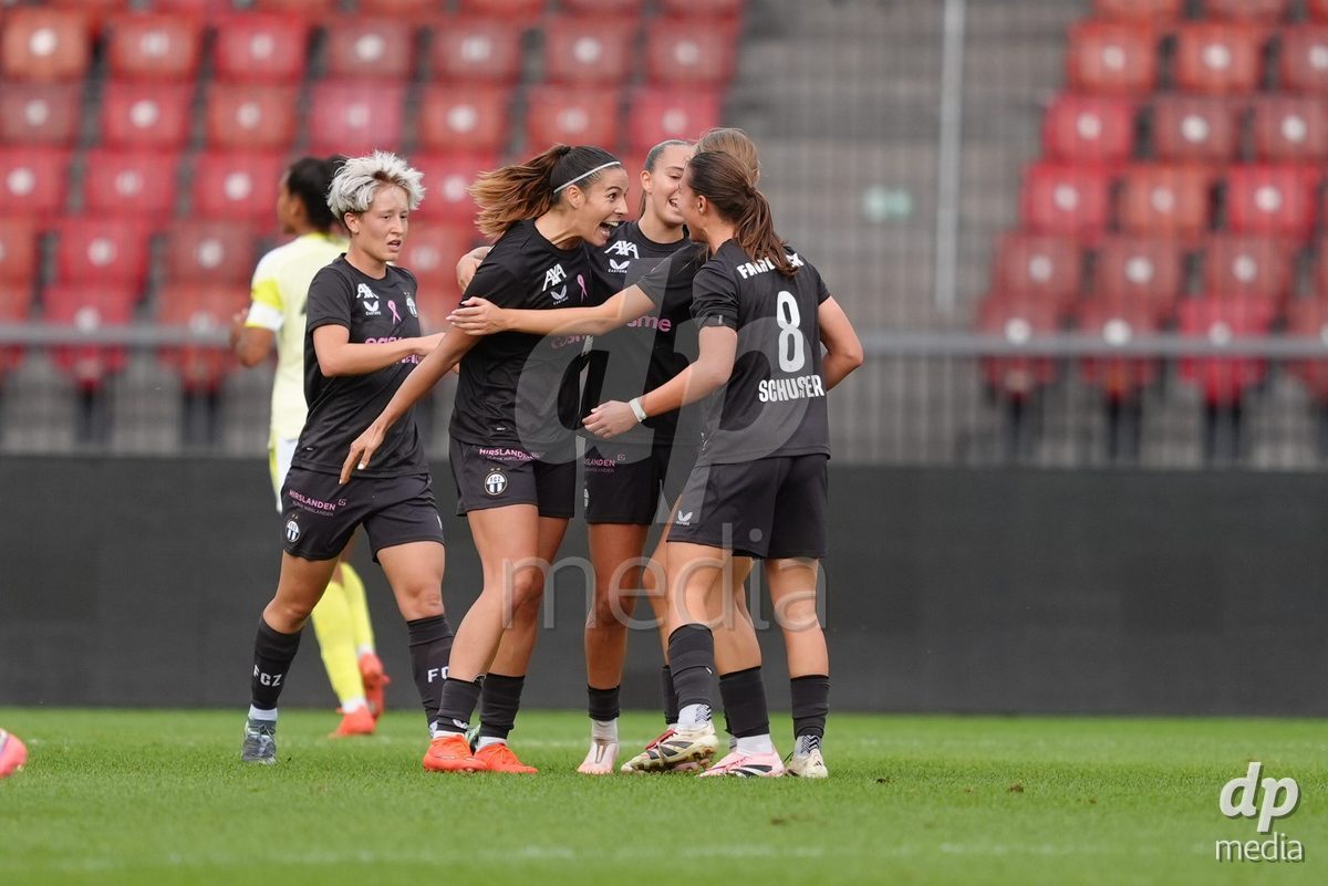 Zurich, Switzerland - September 13: Nina Kajzba of FC Zürich celebrates after her goal for the 1:1 during the AXA Women's Super League match between FC Zurich and FC Basel 1893 at Stadion Letzigrund on September 13, 2026 in Zurich, Switzerland.