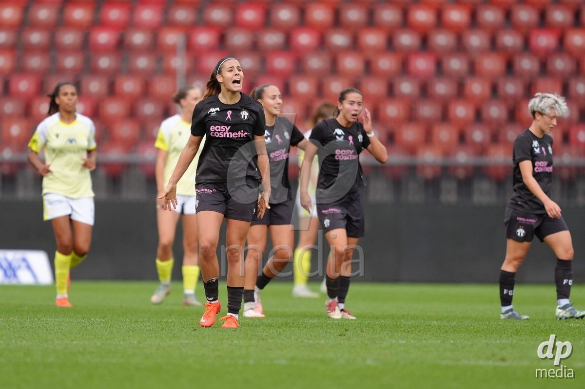 Zurich, Switzerland - September 13: Nina Kajzba of FC Zürich celebrates after her goal for the 1:1 during the AXA Women's Super League match between FC Zurich and FC Basel 1893 at Stadion Letzigrund on September 13, 2026 in Zurich, Switzerland.