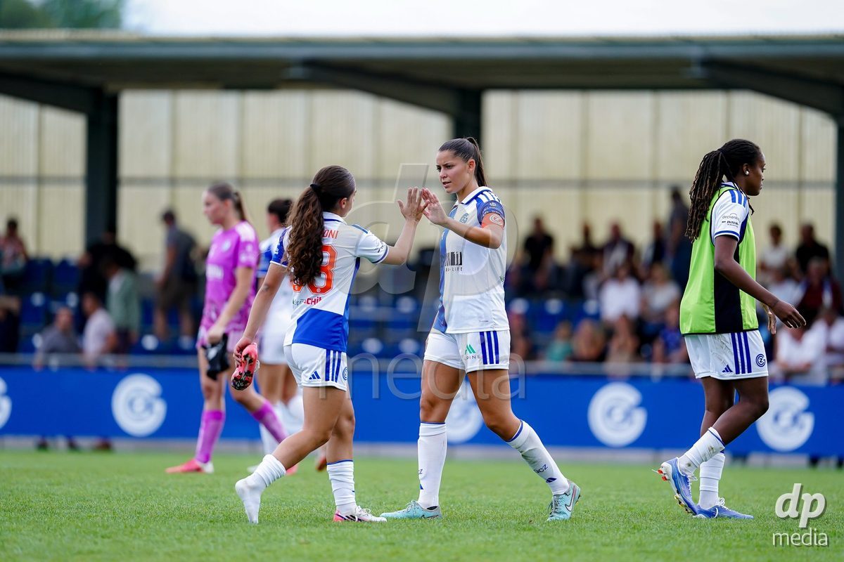 NIEDERHASLI, SWITZERLAND - September 13: Players of GC Frauenfussball after the AXA Women's Super League match between GC Frauenfussball and FC Luzern at GC Campus on September 13, 2026 in Niederhasli, Switzerland.