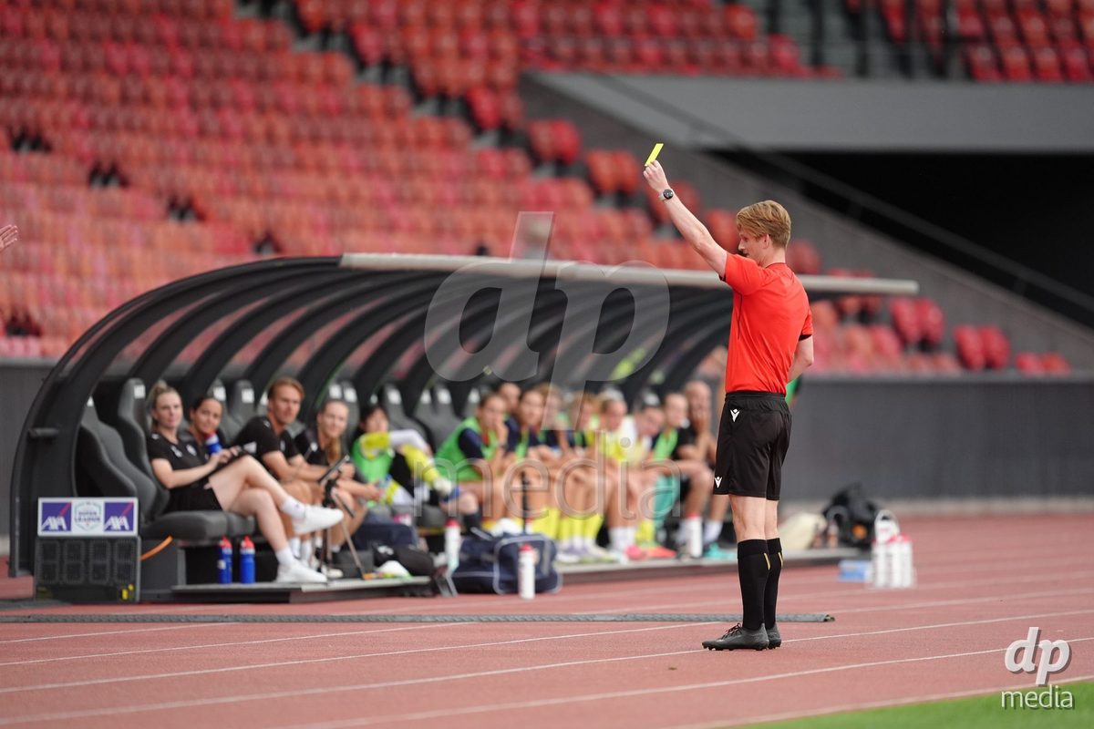 Zurich, Switzerland - September 13: Referee Samuel Gubic during the AXA Women's Super League match between FC Zurich and FC Basel 1893 at Stadion Letzigrund on September 13, 2026 in Zurich, Switzerland.