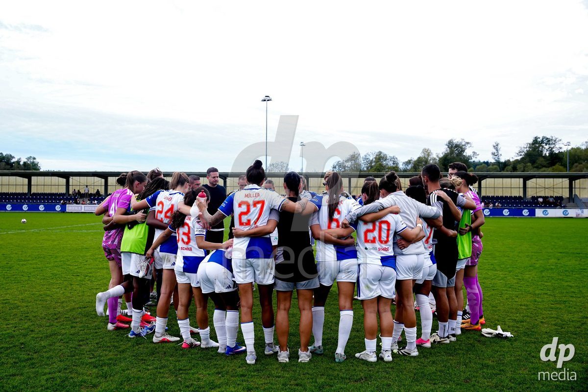 NIEDERHASLI, SWITZERLAND - September 13: GC Frauenfussball after the AXA Women's Super League match between GC Frauenfussball and FC Luzern at GC Campus on September 13, 2026 in Niederhasli, Switzerland.