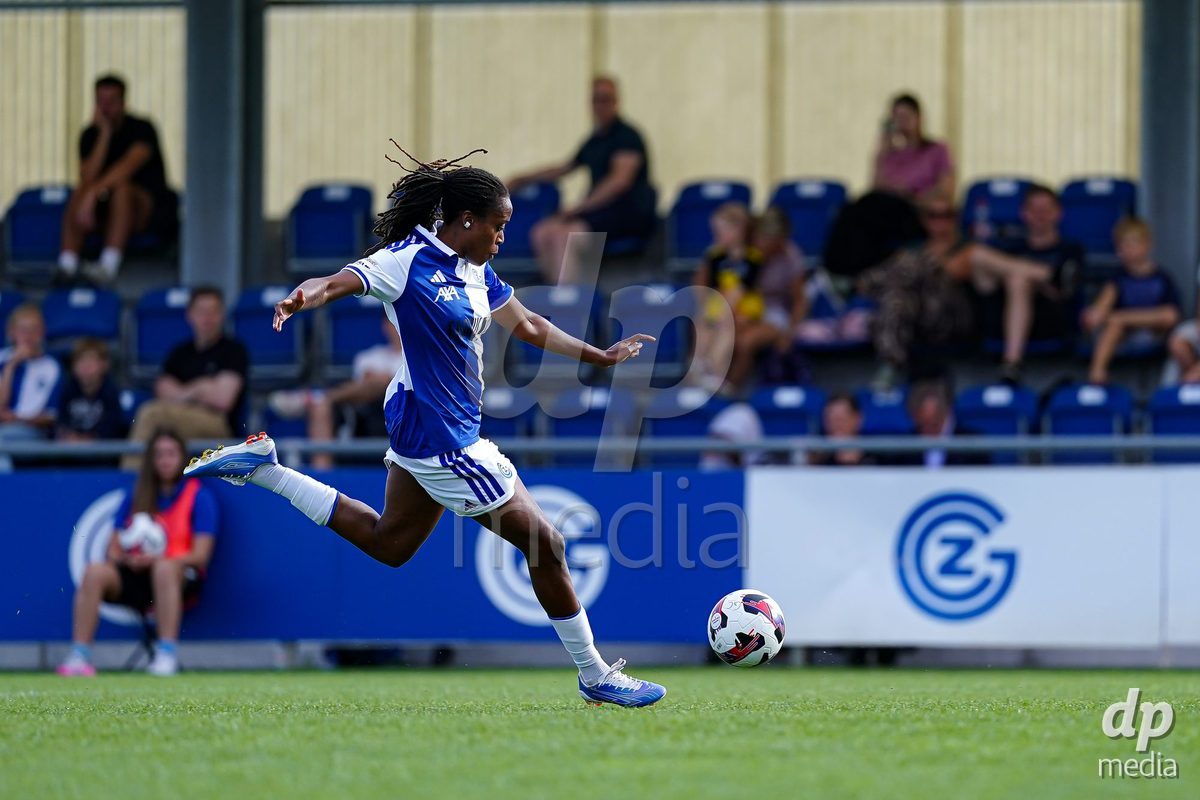 NIEDERHASLI, SWITZERLAND - September 13: Paige Bailey-Gayle of GC Frauenfussball in action during the AXA Women's Super League match between GC Frauenfussball and FC Luzern at GC Campus on September 13, 2026 in Niederhasli, Switzerland.