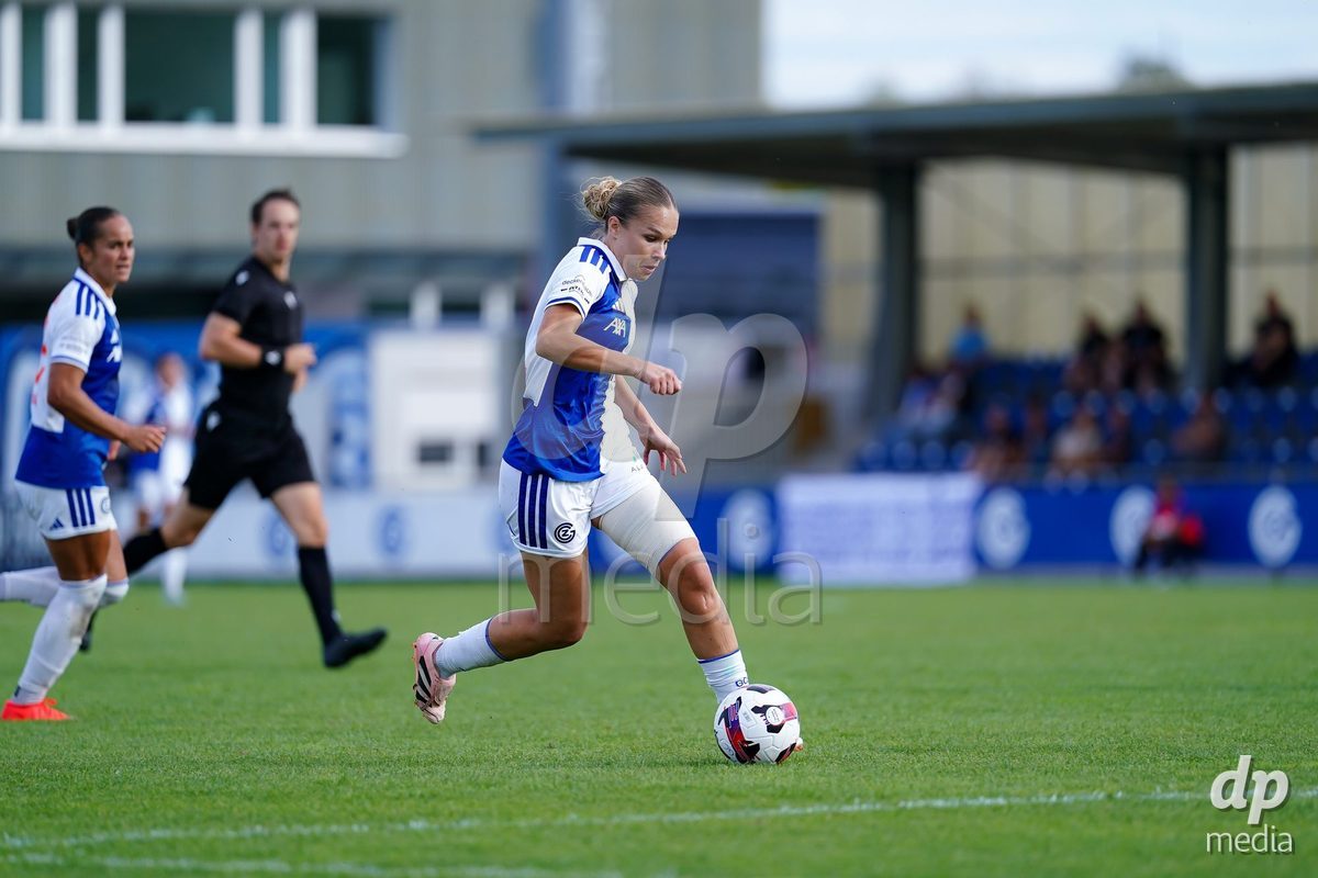NIEDERHASLI, SWITZERLAND - September 13: Ella Ljustina of GC Frauenfussball in action during the AXA Women's Super League match between GC Frauenfussball and FC Luzern at GC Campus on September 13, 2026 in Niederhasli, Switzerland.