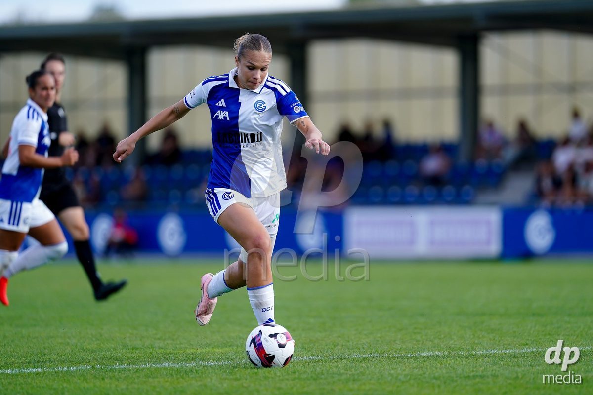 NIEDERHASLI, SWITZERLAND - September 13: Ella Ljustina of GC Frauenfussball controls the ball during the AXA Women's Super League match between GC Frauenfussball and FC Luzern at GC Campus on September 13, 2026 in Niederhasli, Switzerland.