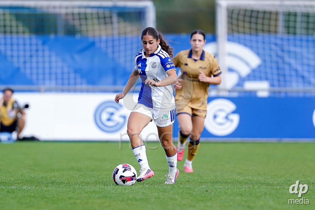 NIEDERHASLI, SWITZERLAND - September 13: Ilaria Maddaloni of GC Frauenfussball controls the ball during the AXA Women's Super League match between GC Frauenfussball and FC Luzern at GC Campus on September 13, 2026 in Niederhasli, Switzerland.
