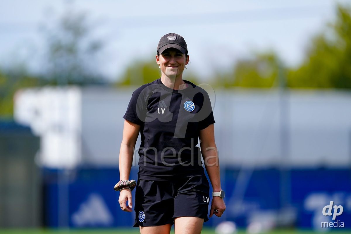 NIEDERHASLI, SWITZERLAND - September 13: Laura Vetterlein, Head Coach of GC Frauenfussball, prior to the AXA Women's Super League match between GC Frauenfussball and FC Luzern at GC Campus on September 13, 2026 in Niederhasli, Switzerland.