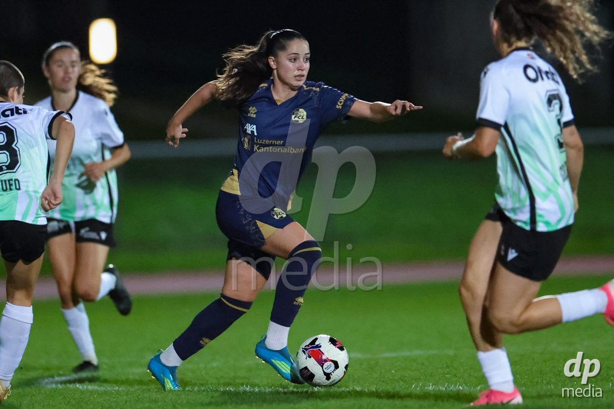 LUZERN, SWITZERLAND - SEPTEMBER 18: Melissa Rondalli (21, FC Luzern) during the AXA Women's Super League match between FC Luzern and FC Yverdon Women at Hubelmatt on September 18, 2026 in Luzern, Switzerland.