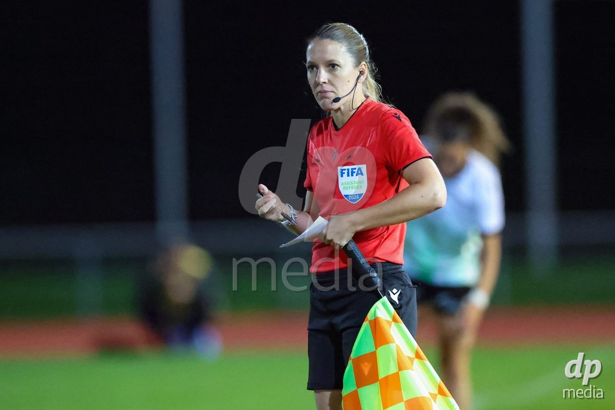 LUZERN, SWITZERLAND - SEPTEMBER 18: Belinda Pierre-Brem (Schiedsrichter-Assistentin) during the AXA Women's Super League match between FC Luzern and FC Yverdon Women at Hubelmatt on September 18, 2026 in Luzern, Switzerland.