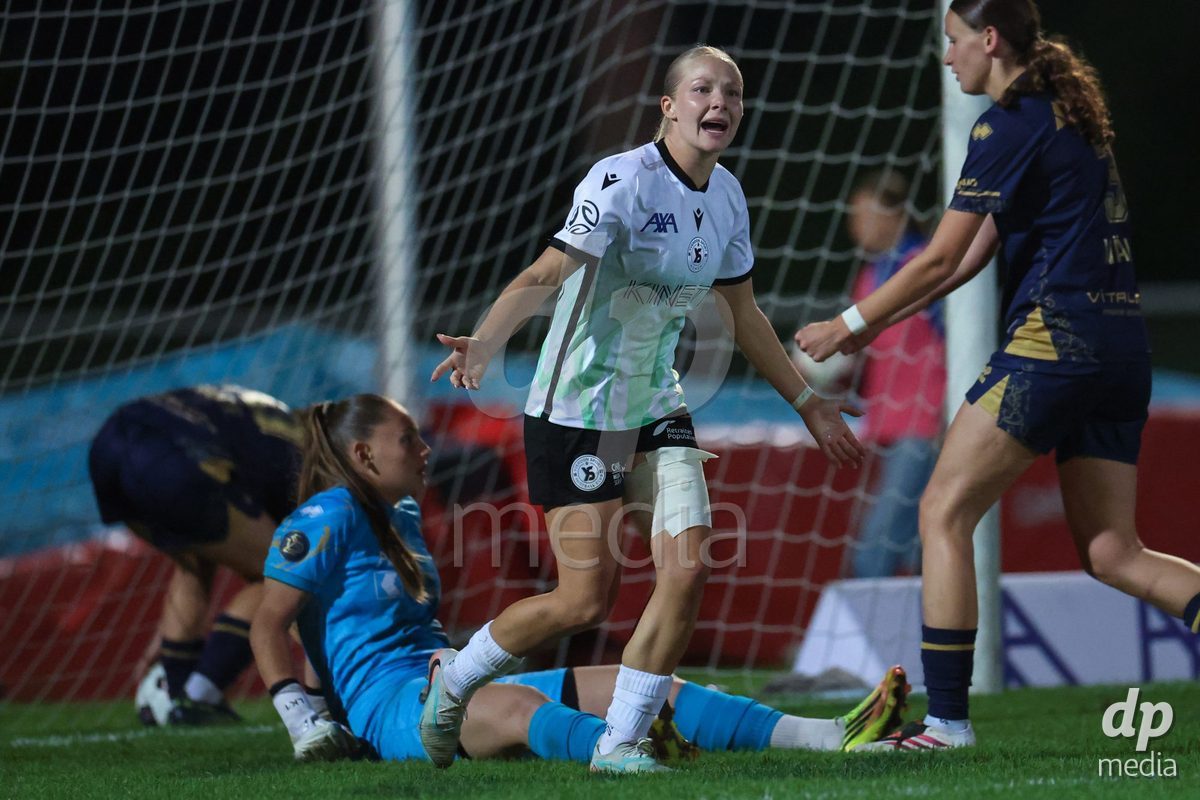 LUZERN, SWITZERLAND - SEPTEMBER 18: Léane Fontaine (33, Yverdon Sport FC) during the AXA Women's Super League match between FC Luzern and FC Yverdon Women at Hubelmatt on September 18, 2026 in Luzern, Switzerland.