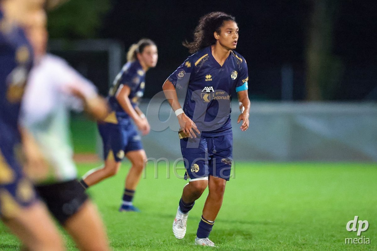 LUZERN, SWITZERLAND - SEPTEMBER 18: Aldiana Amuchie (18, FC Luzern) during the AXA Women's Super League match between FC Luzern and FC Yverdon Women at Hubelmatt on September 18, 2026 in Luzern, Switzerland.