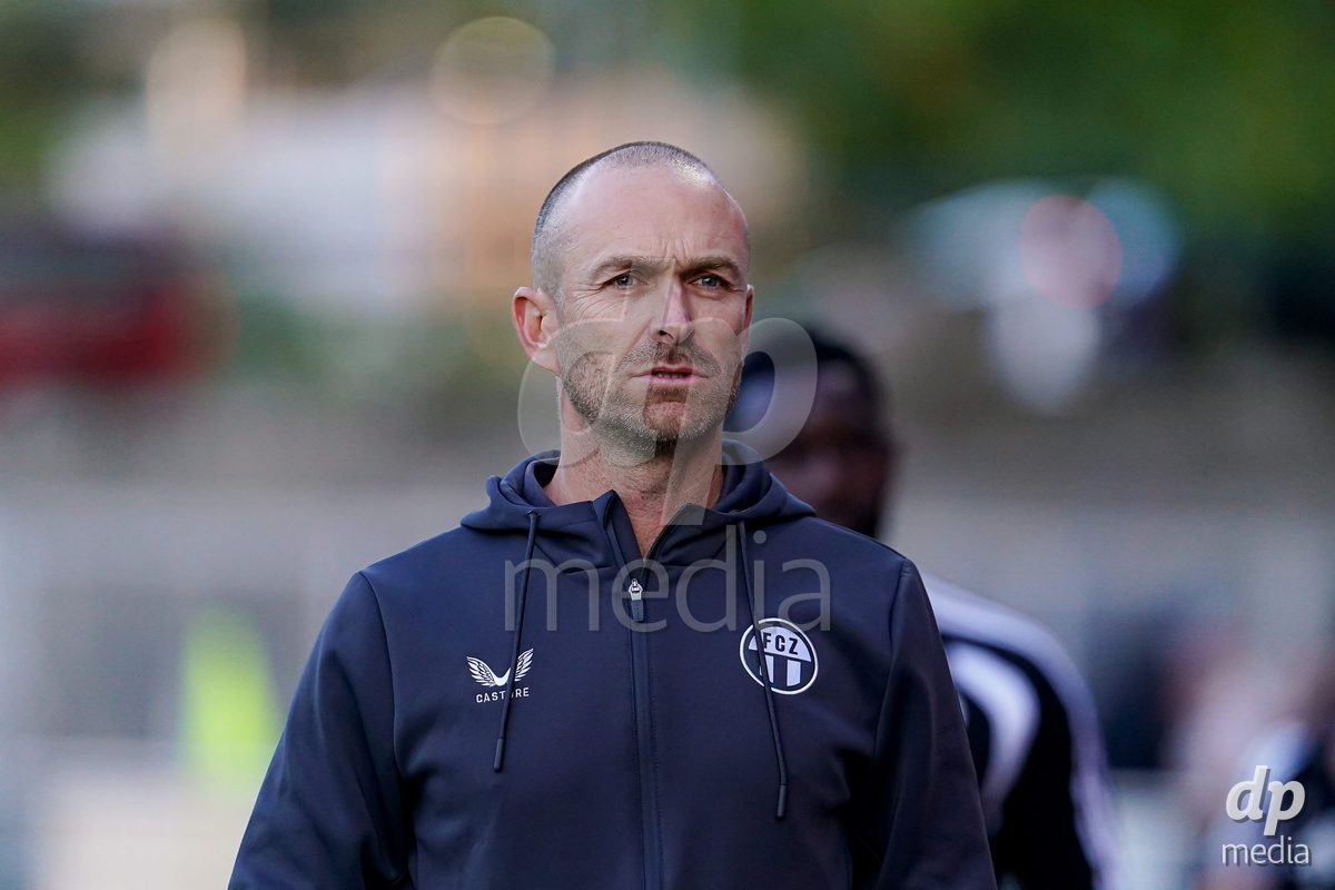 GENEVA, SWITZERLAND - SEPTEMBER 18: Alessandro Mangiarratti, Head Coach of FC Zurich, during the AXA Women's Super League match between Servette FC Chenois Feminin and FC Zurich at Stade de Trois-Chene on September 18, 2026 in Geneva, Switzerland.