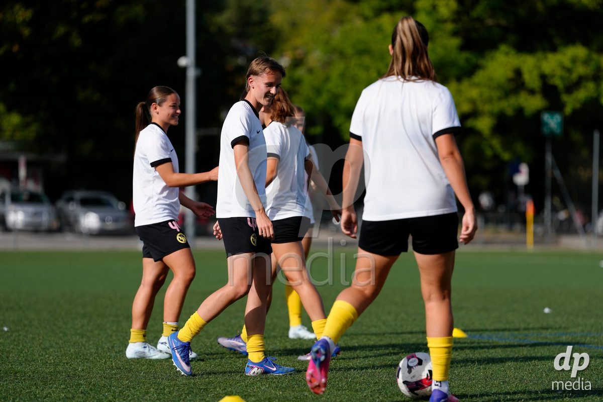 AARAU, SWITZERLAND - SEPTEMBER 19: Bianca Dysli of BSC YB Frauen during warmup before the AXA Women's Super League match between FC Aarau Frauen and BSC YB Frauen at Sportanlage Schachen on September 19, 2026 in Aarau, Switzerland.