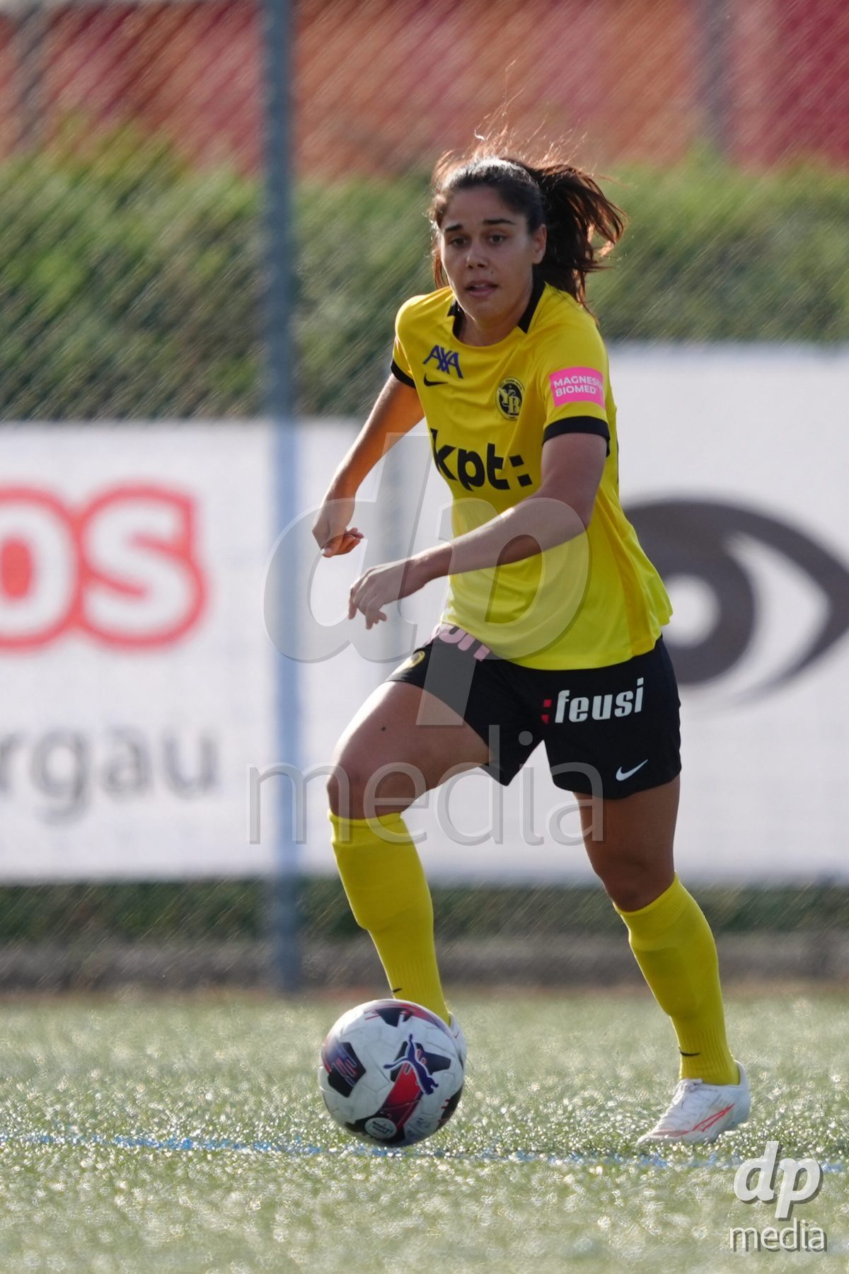 AARAU, SWITZERLAND - SEPTEMBER 19: Laura Frey of BSC YB Frauen during the AXA Women's Super League match between FC Aarau Frauen and BSC YB Frauen at Sportanlage Schachen on September 19, 2026 in Aarau, Switzerland.