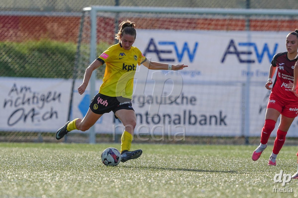 AARAU, SWITZERLAND - SEPTEMBER 19: Anna Caterina Regazzoni of BSC YB Frauen during the AXA Women's Super League match between FC Aarau Frauen and BSC YB Frauen at Sportanlage Schachen on September 19, 2026 in Aarau, Switzerland.