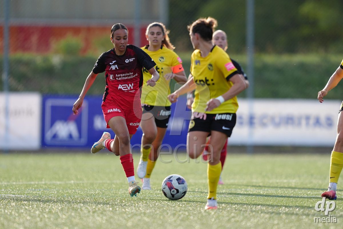 AARAU, SWITZERLAND - SEPTEMBER 19: Joy Steck of FC Aarau Frauen during the AXA Women's Super League match between FC Aarau Frauen and BSC YB Frauen at Sportanlage Schachen on September 19, 2026 in Aarau, Switzerland.