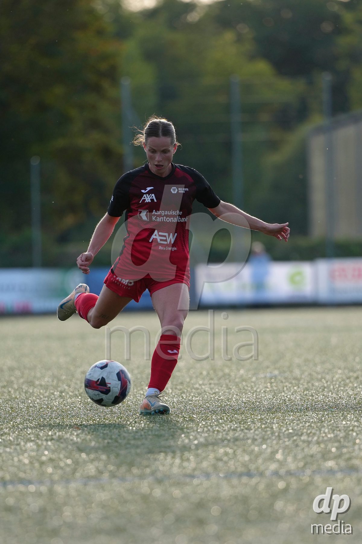 AARAU, SWITZERLAND - SEPTEMBER 19: Tabea Dorothee Maria Schutt of FC Aarau Frauen during the AXA Women's Super League match between FC Aarau Frauen and BSC YB Frauen at Sportanlage Schachen on September 19, 2026 in Aarau, Switzerland.