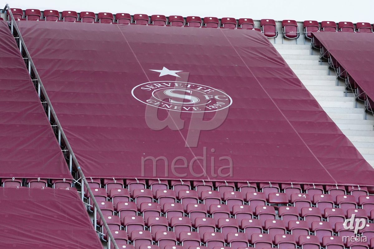 GENEVA, SWITZERLAND - SEPTEMBER 23: View inside the Stade before the UEFA Women's Champions League match between Servette FC Chenois Feminin and OL Lyonnes at Stade de Geneve on September 23, 2026 in Geneva, Switzerland.