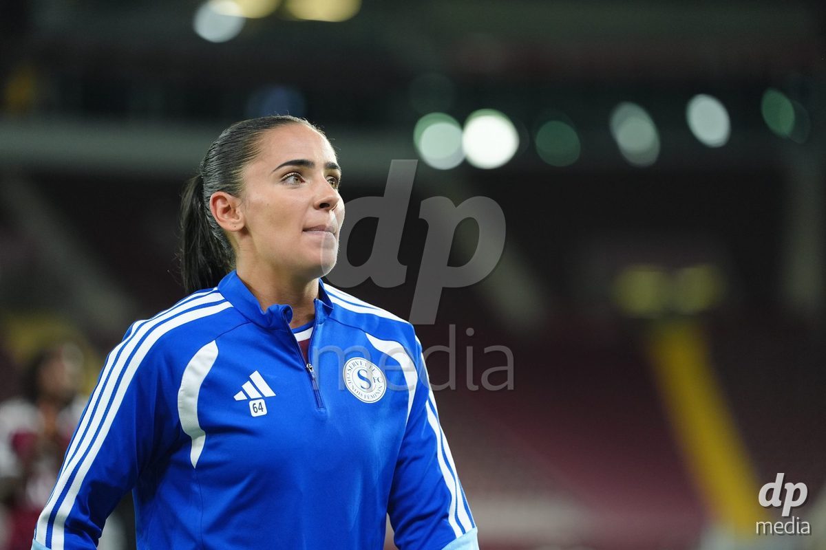 GENEVA, SWITZERLAND - SEPTEMBER 23: Meriame Terchoun of Servette FC Chenois Feminin after the UEFA Women's Champions League match between Servette FC Chenois Feminin and OL Lyonnes at Stade de Geneve on September 23, 2026 in Geneva, Switzerland.