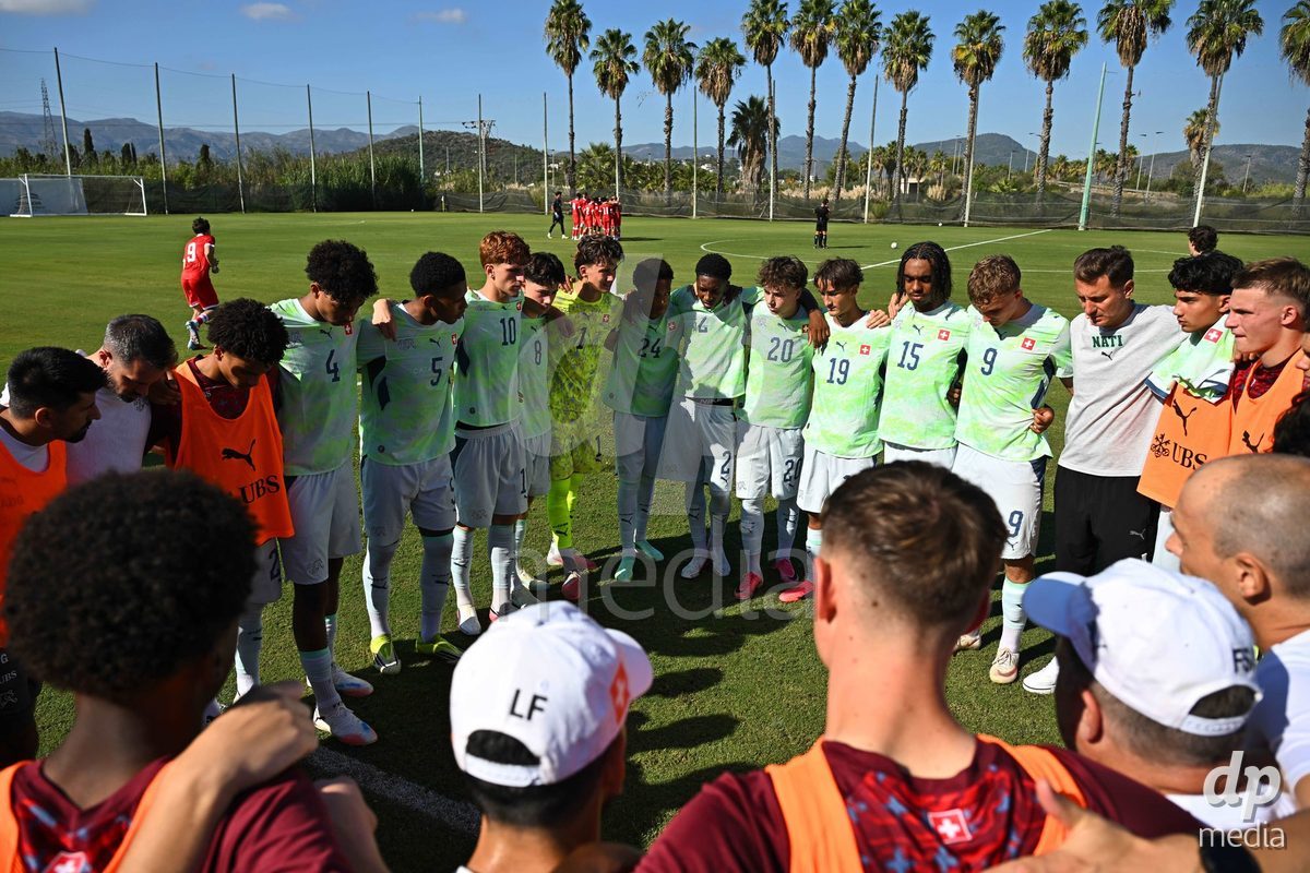 OLIVA NOVA, SPAIN - SEPTEMBER 23: the International Friendly match between Switzerland U17 and Wales U17 at Oliva Nova Sports Center on September 23, 2026 in Oliva Nova, Spain.