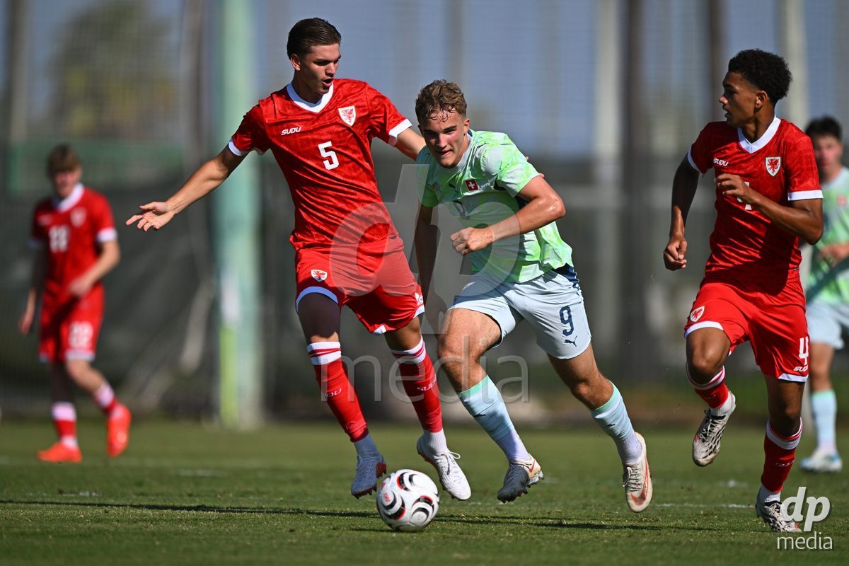 OLIVA NOVA, SPAIN - SEPTEMBER 23: Cavka, Niko of Switzerland during the International Friendly match between Switzerland U17 and Wales U17 at Oliva Nova Sports Center on September 23, 2026 in Oliva Nova, Spain.