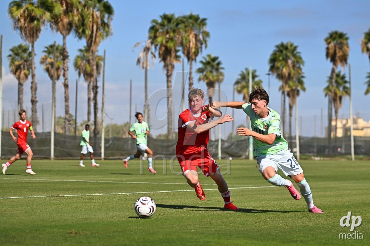 OLIVA NOVA, SPAIN - SEPTEMBER 23: Thommen, Loan of Switzerland during the International Friendly match between Switzerland U17 and Wales U17 at Oliva Nova Sports Center on September 23, 2026 in Oliva Nova, Spain.