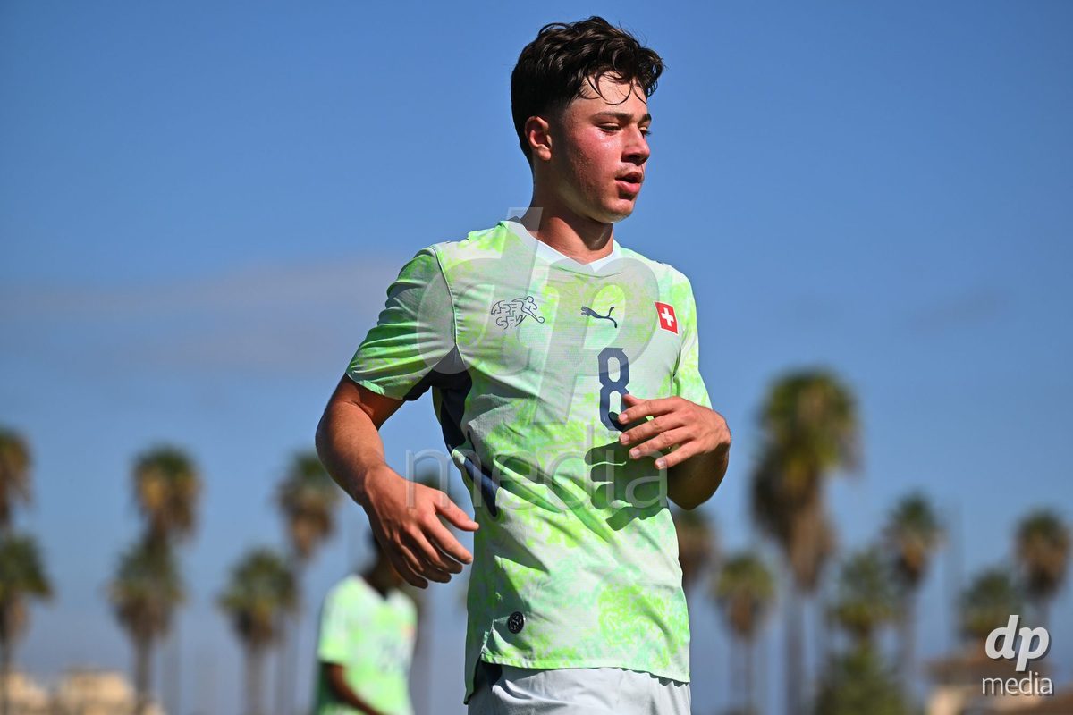 OLIVA NOVA, SPAIN - SEPTEMBER 23: Cottiati, Maceo of Switzerland during the International Friendly match between Switzerland U17 and Wales U17 at Oliva Nova Sports Center on September 23, 2026 in Oliva Nova, Spain.