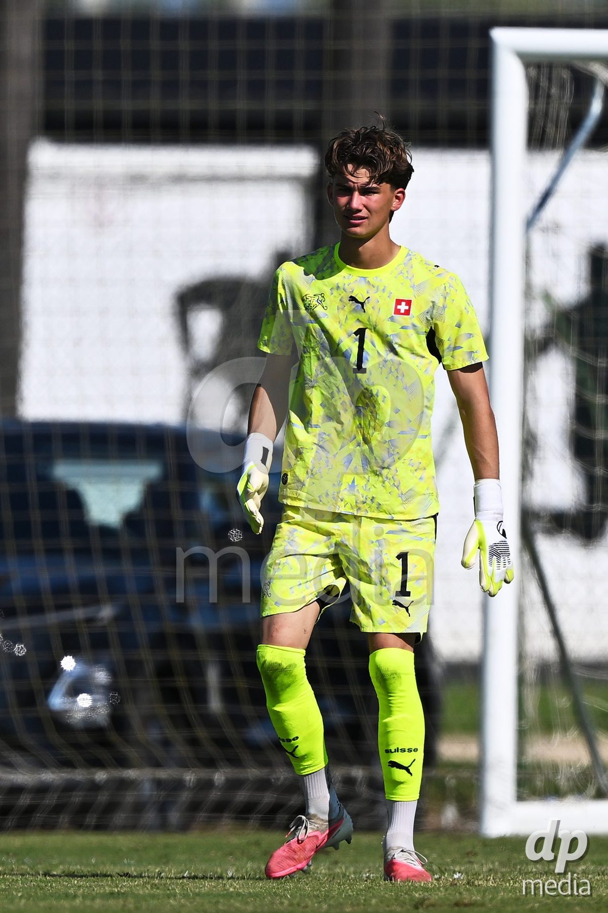 OLIVA NOVA, SPAIN - SEPTEMBER 23: Emch, Yanis of Switzerland during the International Friendly match between Switzerland U17 and Wales U17 at Oliva Nova Sports Center on September 23, 2026 in Oliva Nova, Spain.