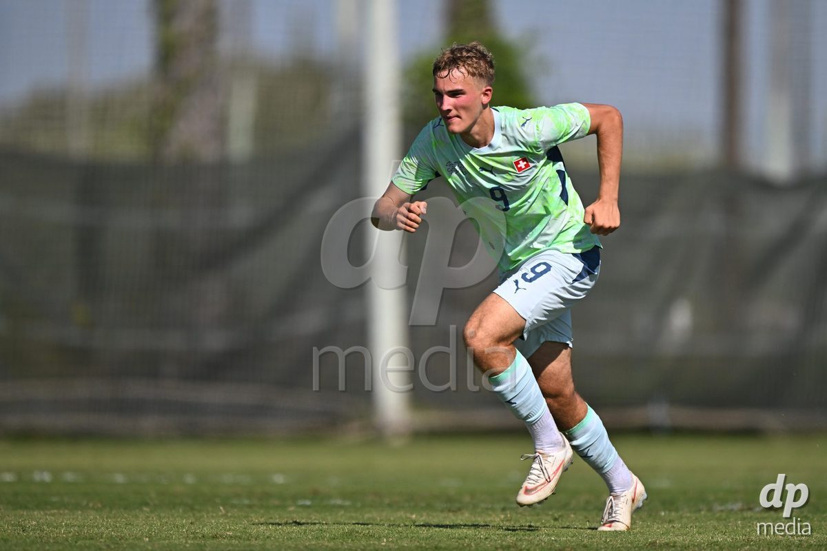 OLIVA NOVA, SPAIN - SEPTEMBER 23: Cavka, Niko of Switzerland during the International Friendly match between Switzerland U17 and Wales U17 at Oliva Nova Sports Center on September 23, 2026 in Oliva Nova, Spain.