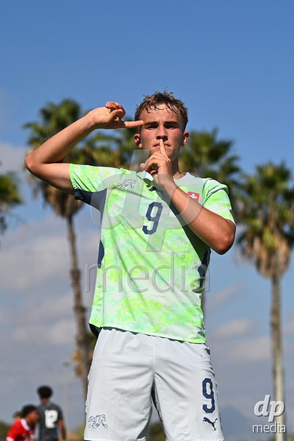 OLIVA NOVA, SPAIN - SEPTEMBER 23: Cavka, Niko of Switzerland during the International Friendly match between Switzerland U17 and Wales U17 at Oliva Nova Sports Center on September 23, 2026 in Oliva Nova, Spain.