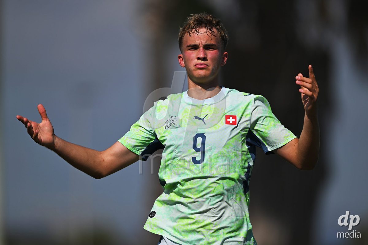 OLIVA NOVA, SPAIN - SEPTEMBER 23: Cavka, Niko of Switzerland during the International Friendly match between Switzerland U17 and Wales U17 at Oliva Nova Sports Center on September 23, 2026 in Oliva Nova, Spain.
