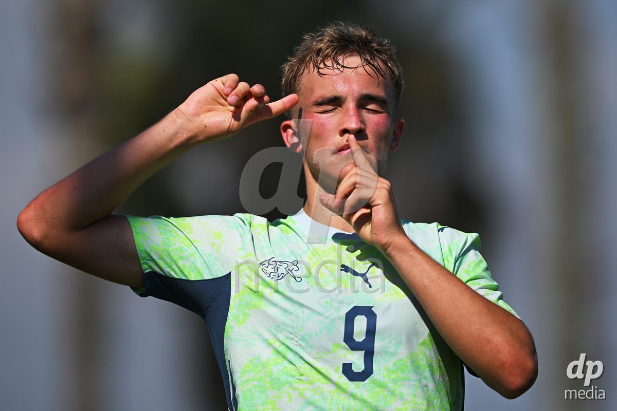 OLIVA NOVA, SPAIN - SEPTEMBER 23: Cavka, Niko of Switzerland during the International Friendly match between Switzerland U17 and Wales U17 at Oliva Nova Sports Center on September 23, 2026 in Oliva Nova, Spain.