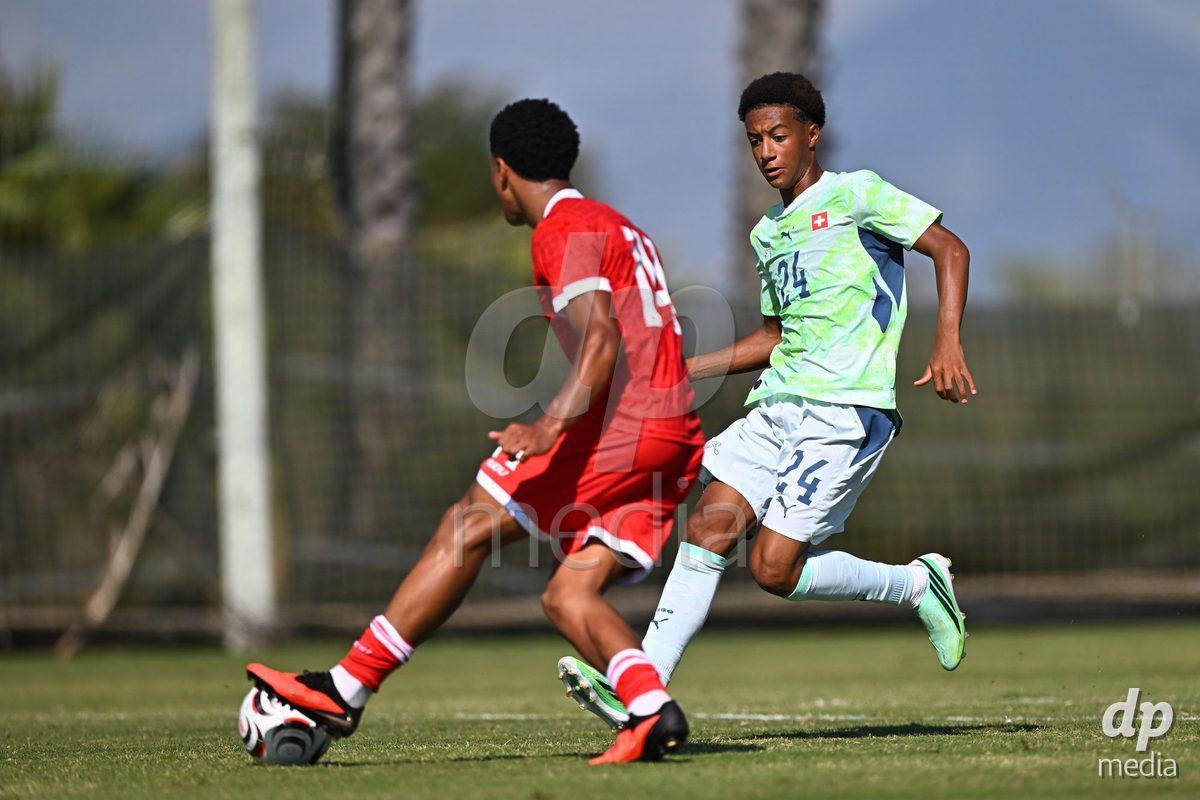 OLIVA NOVA, SPAIN - SEPTEMBER 23: Hare, Ryan of Switzerland during the International Friendly match between Switzerland U17 and Wales U17 at Oliva Nova Sports Center on September 23, 2026 in Oliva Nova, Spain.