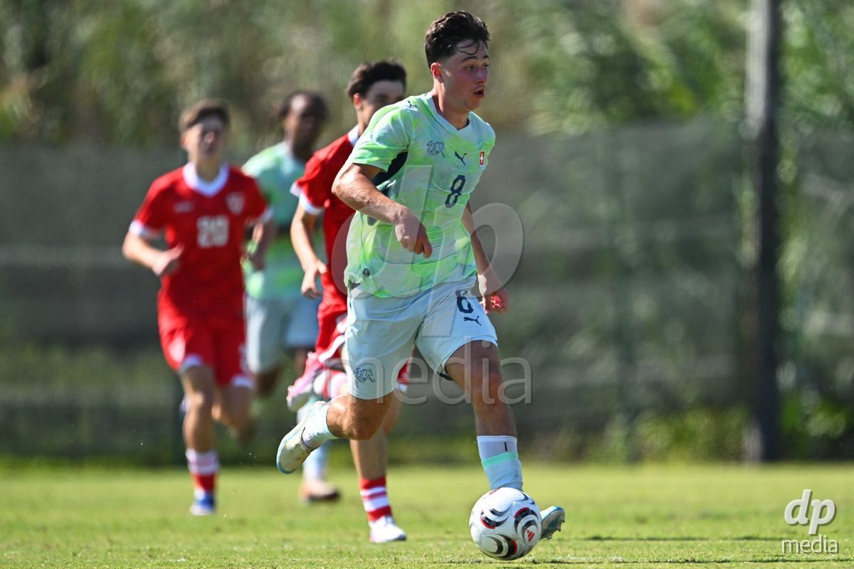 OLIVA NOVA, SPAIN - SEPTEMBER 23: Cottiati, Maceo of Switzerland during the International Friendly match between Switzerland U17 and Wales U17 at Oliva Nova Sports Center on September 23, 2026 in Oliva Nova, Spain.