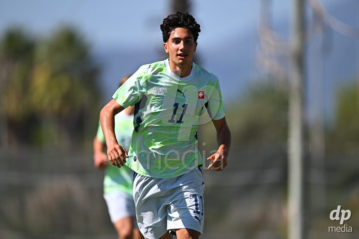 OLIVA NOVA, SPAIN - SEPTEMBER 23: Arslan Kaan, Erden of Switzerland during the International Friendly match between Switzerland U17 and Wales U17 at Oliva Nova Sports Center on September 23, 2026 in Oliva Nova, Spain.