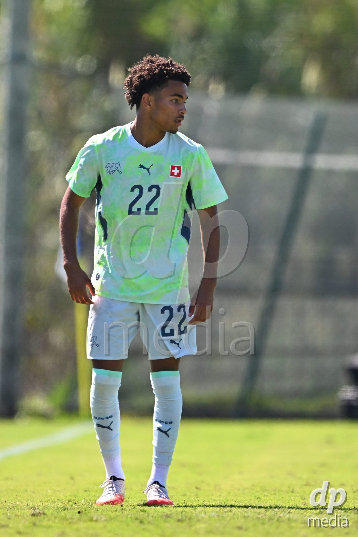 OLIVA NOVA, SPAIN - SEPTEMBER 23: Stifani, Nolaan of Switzerland during the International Friendly match between Switzerland U17 and Wales U17 at Oliva Nova Sports Center on September 23, 2026 in Oliva Nova, Spain.