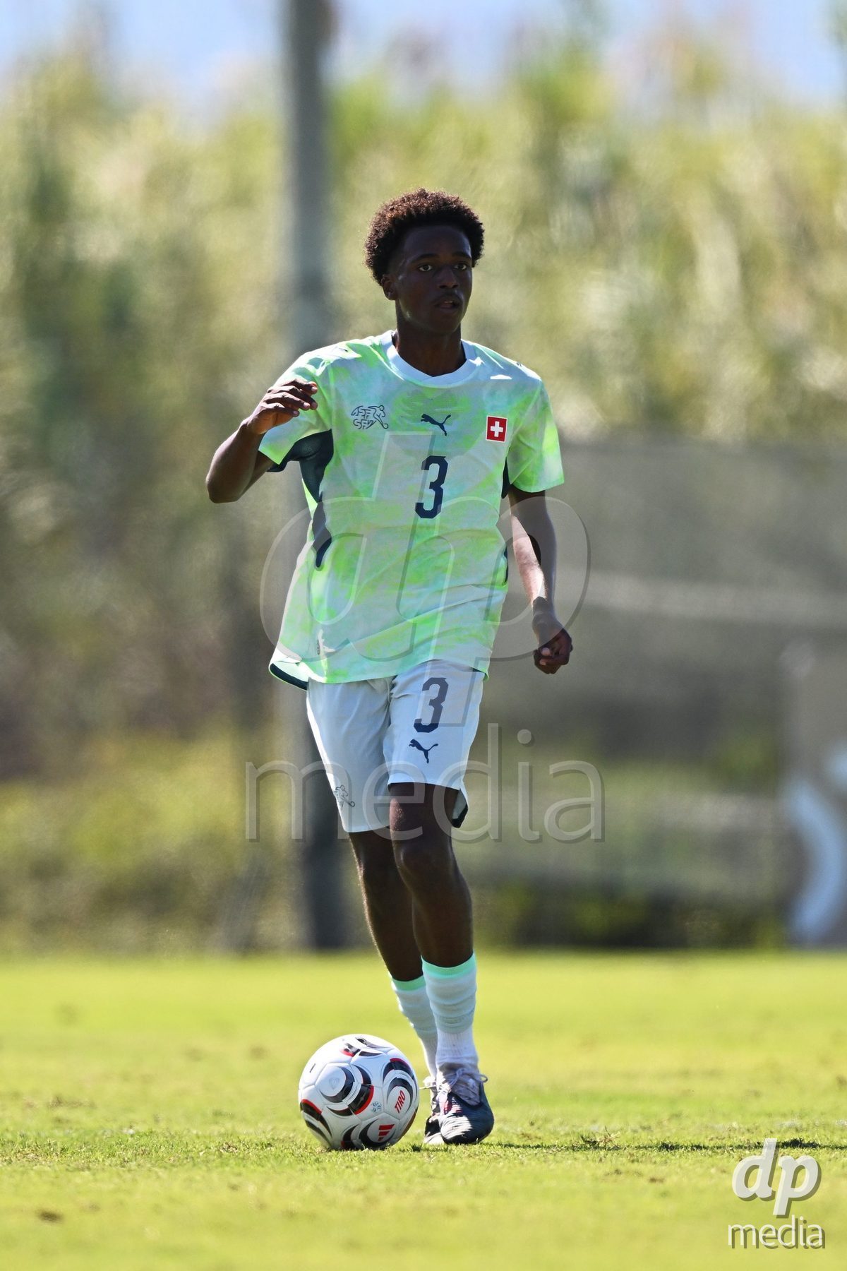 OLIVA NOVA, SPAIN - SEPTEMBER 23: Ikomi, Aaron of Switzerland during the International Friendly match between Switzerland U17 and Wales U17 at Oliva Nova Sports Center on September 23, 2026 in Oliva Nova, Spain.