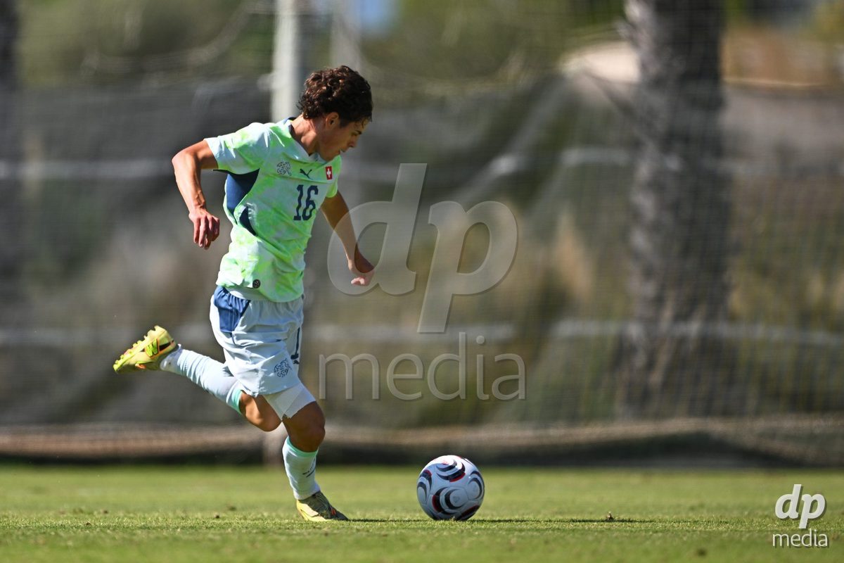 OLIVA NOVA, SPAIN - SEPTEMBER 23: Gervasini, Leon of Switzerland during the International Friendly match between Switzerland U17 and Wales U17 at Oliva Nova Sports Center on September 23, 2026 in Oliva Nova, Spain.