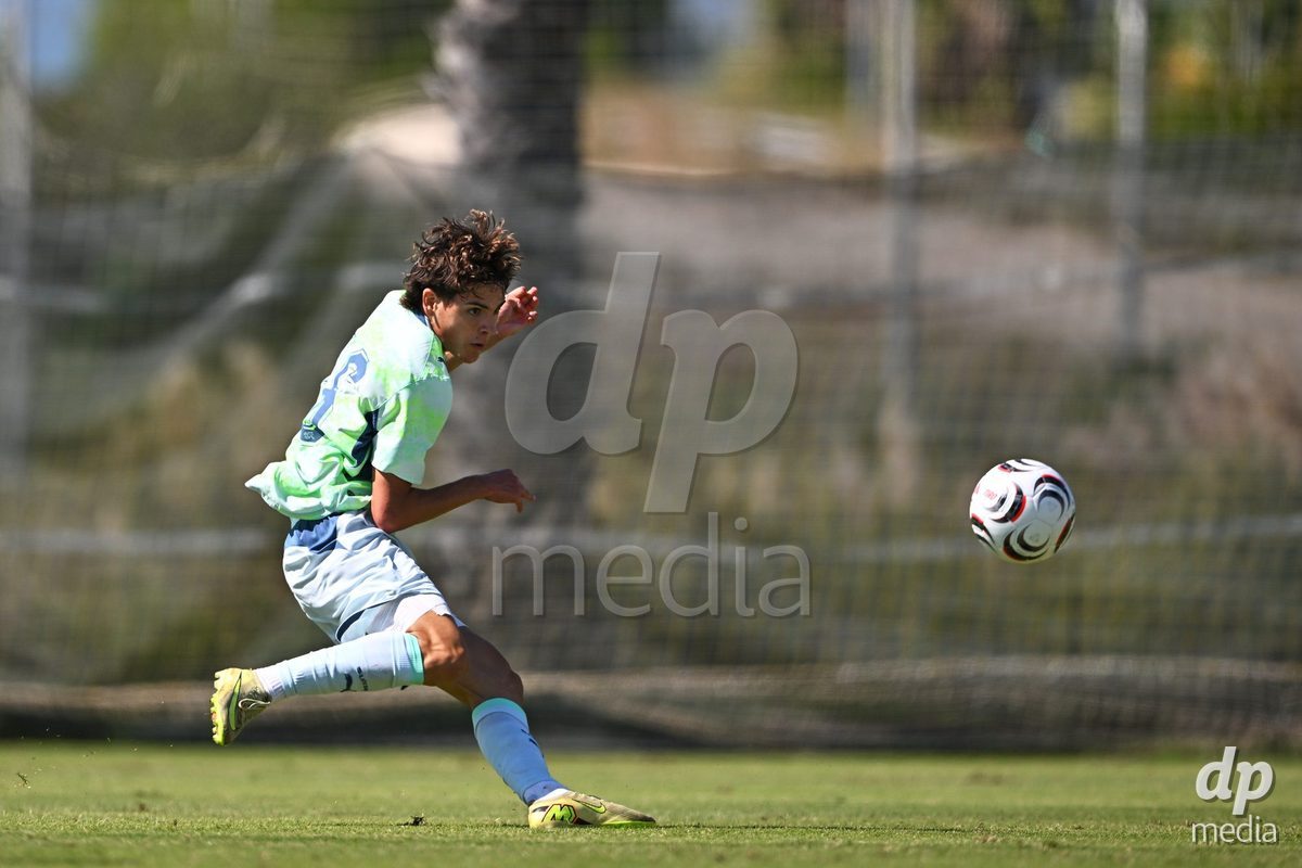 OLIVA NOVA, SPAIN - SEPTEMBER 23: Gervasini, Leon of Switzerland during the International Friendly match between Switzerland U17 and Wales U17 at Oliva Nova Sports Center on September 23, 2026 in Oliva Nova, Spain.