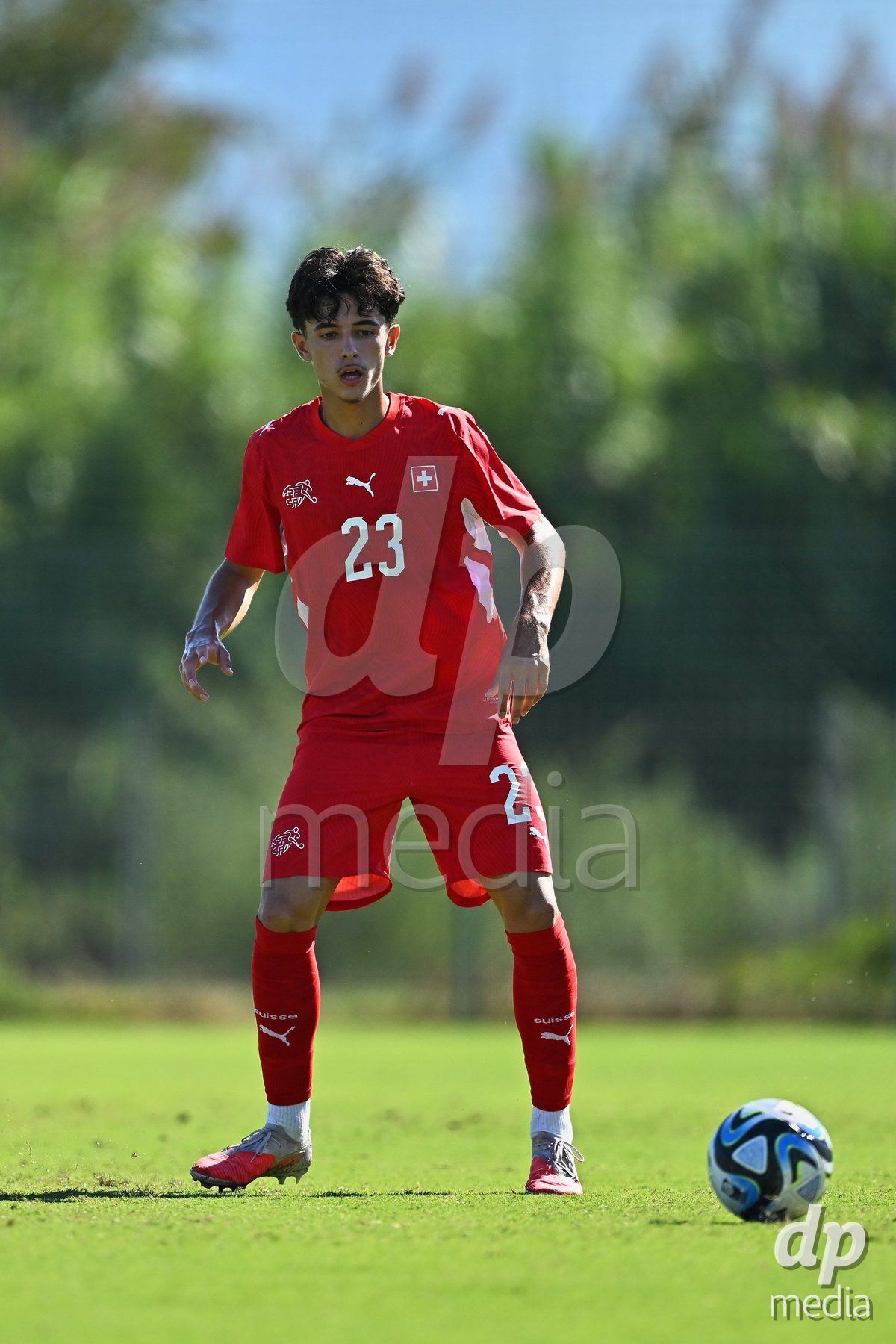 OLIVA NOVA, SPAIN - SEPTEMBER 25: Romeo Mijic of Switzerland during the International Friendly match between Northern Ireland U17 and Switzerland U17 at Oliva Nova Sports Center on September 25, 2026 in Oliva Nova, Spain.