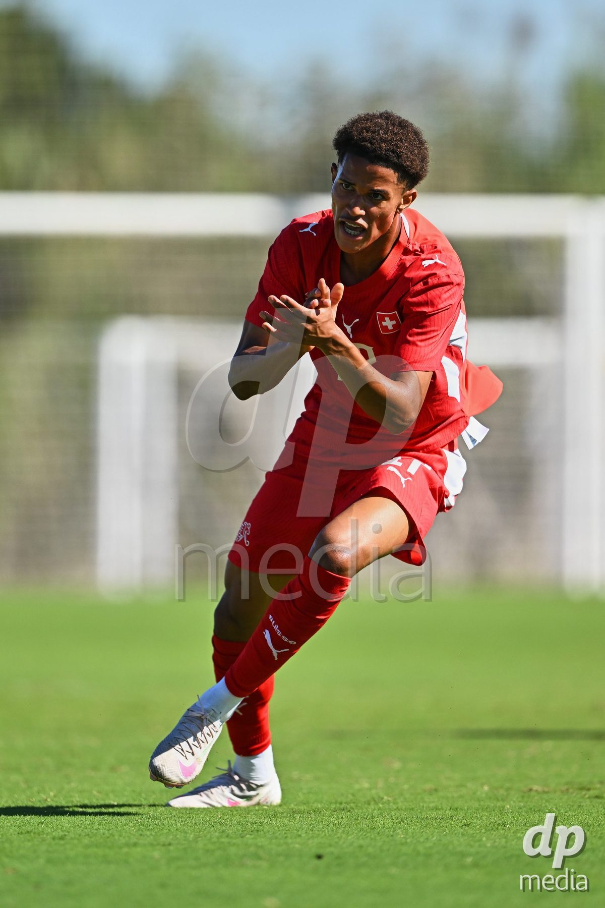 OLIVA NOVA, SPAIN - SEPTEMBER 25: Kyle Kurt of Switzerland during the International Friendly match between Northern Ireland U17 and Switzerland U17 at Oliva Nova Sports Center on September 25, 2026 in Oliva Nova, Spain.