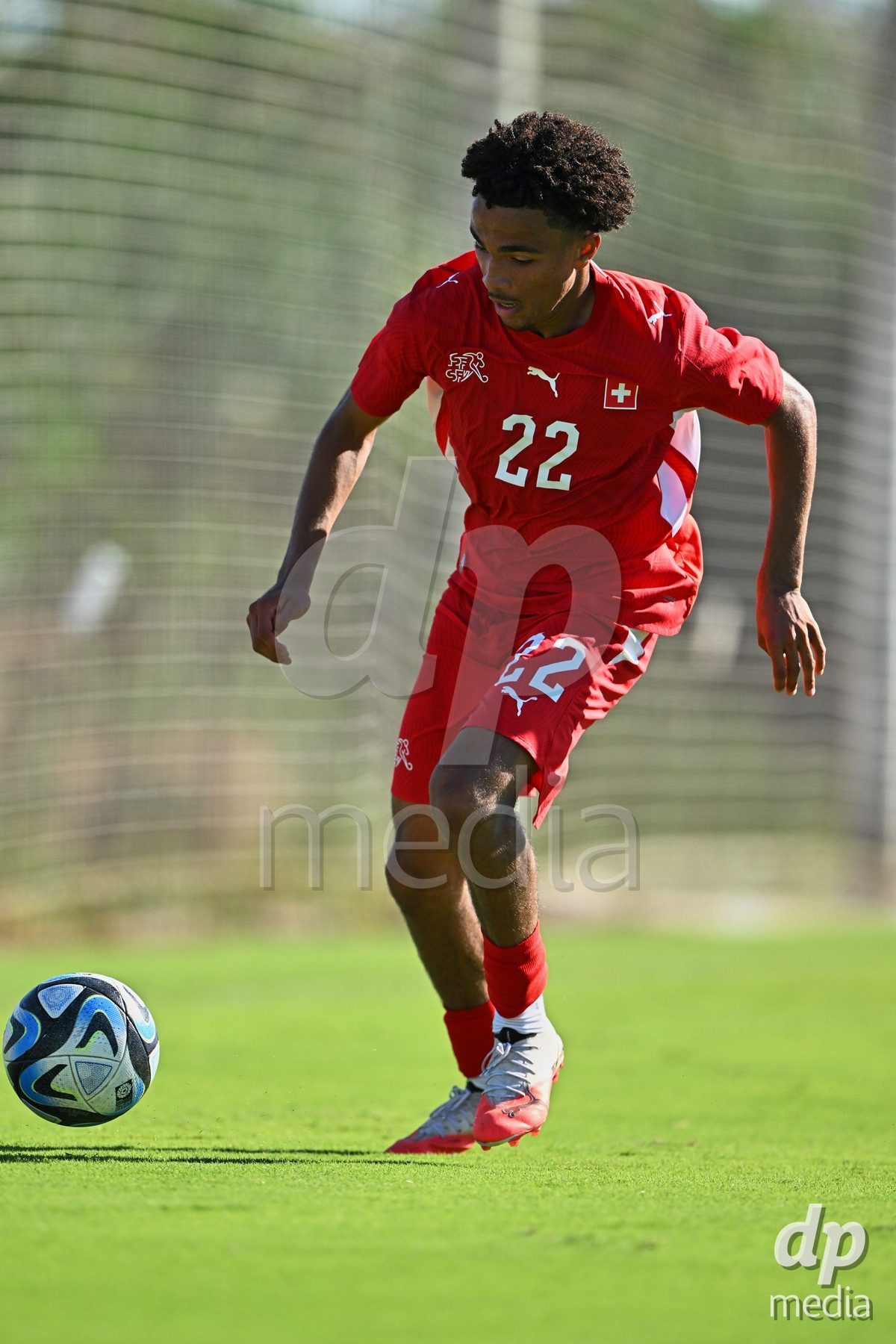 OLIVA NOVA, SPAIN - SEPTEMBER 25: Nolaan Stifani of Switzerland during the International Friendly match between Northern Ireland U17 and Switzerland U17 at Oliva Nova Sports Center on September 25, 2026 in Oliva Nova, Spain.