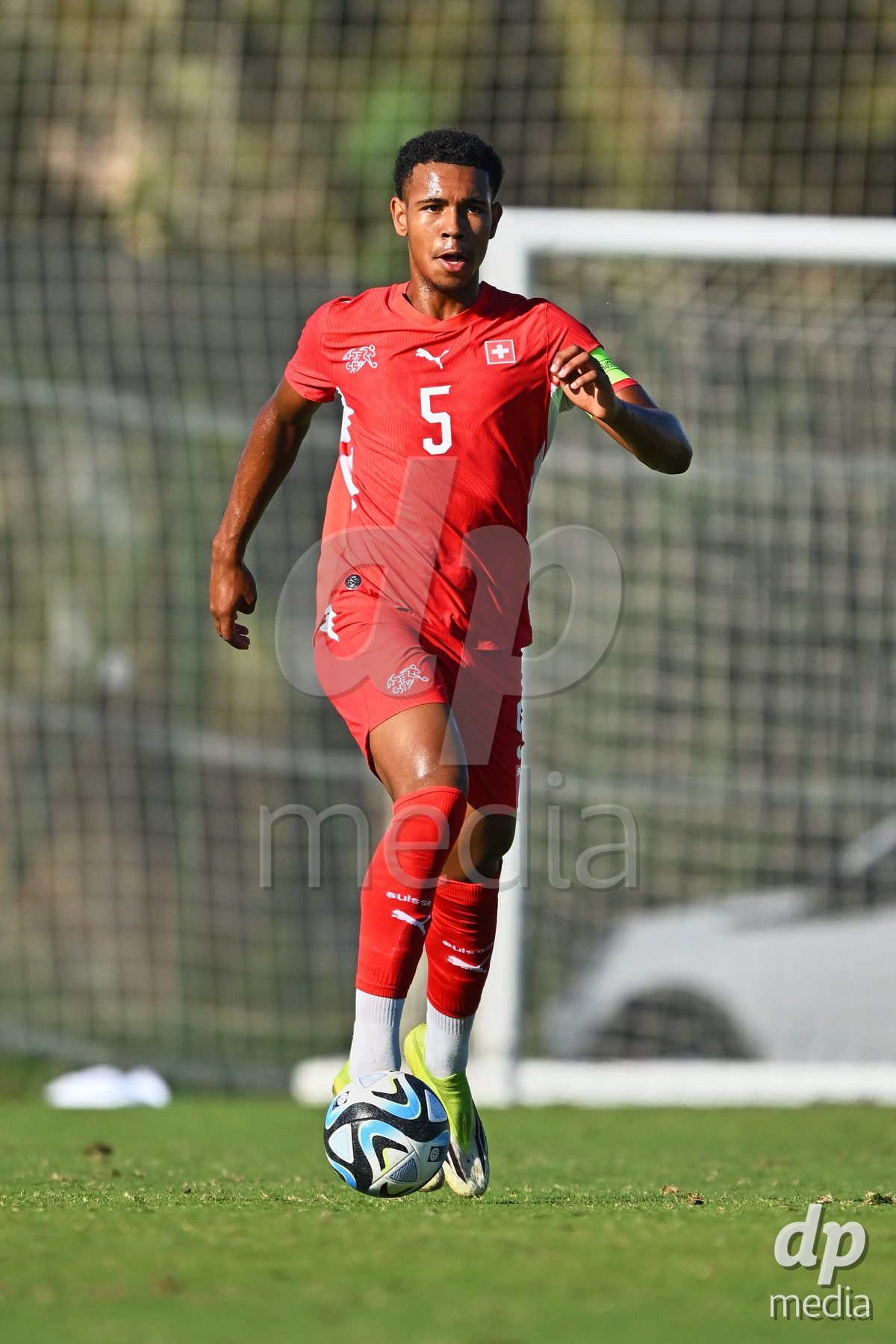 OLIVA NOVA, SPAIN - SEPTEMBER 25: Noah Kakor of Switzerland during the International Friendly match between Northern Ireland U17 and Switzerland U17 at Oliva Nova Sports Center on September 25, 2026 in Oliva Nova, Spain.