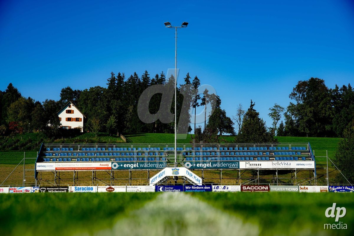WÄDENSWIL, SWITZERLAND - SEPTEMBER 25: General view of Sportplatz Beichlen prior to the AXA Women's Cup match between FC Wädenswil 1 and GC Frauenfussball at Sportplatz Beichlen on September 25, 2026 in Wädenswil.