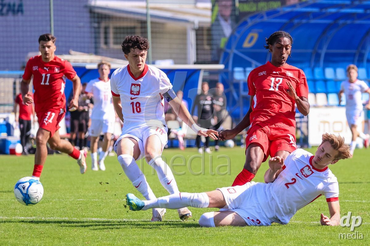 DUNAJSKA LUZNA, SLOVAKIA - SEPTEMBER 25: Josiah Seyfu the International Friendly football match between Switzerland U19 and Poland U19 on September 25, 2026 in Dunajska Luzna, Slovakia.