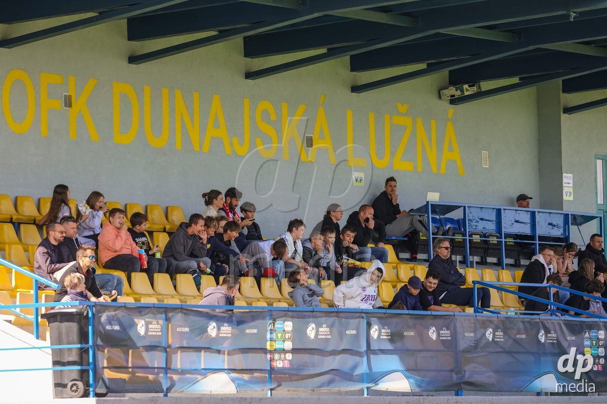 DUNAJSKA LUZNA, SLOVAKIA - SEPTEMBER 25: fans the International Friendly football match between Switzerland U19 and Poland U19 on September 25, 2026 in Dunajska Luzna, Slovakia.